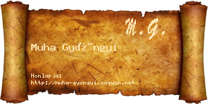 Muha Gyöngyi névjegykártya